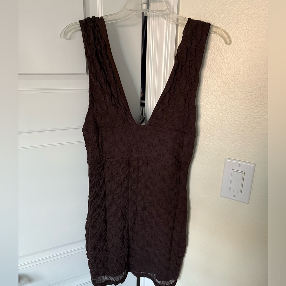 Brown mini dress princess polly size 8